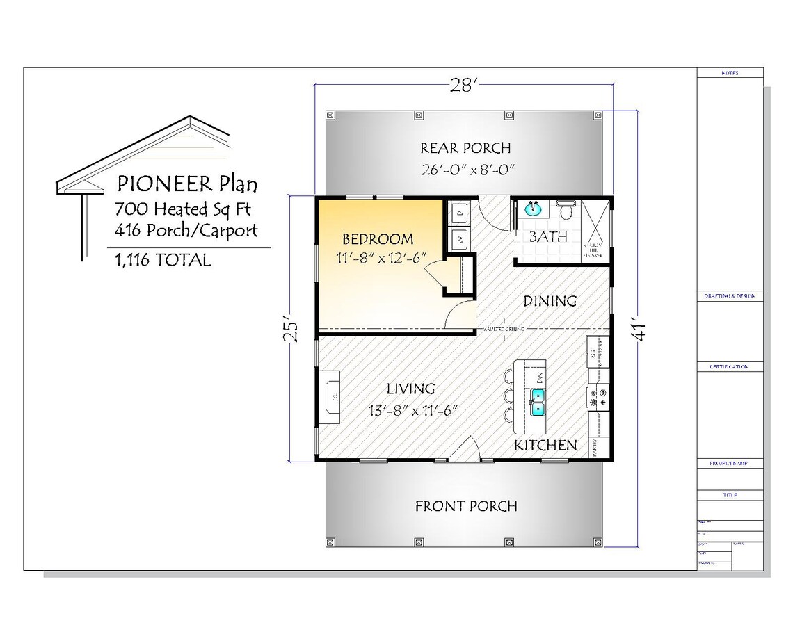 Pioneer Plan 700 Square Feet Etsy Australia