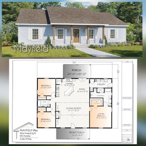 Mayfield House Plan, 1944 Square Feet