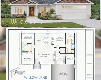 Willow Lane II House Plan, 1710 Square Feet