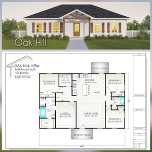 Oak Hill II House Plan, 1488 Square Feet