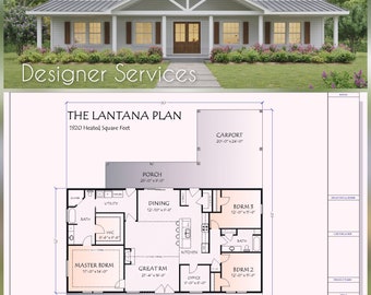 Lantana House Plan,  1920 Square Feet