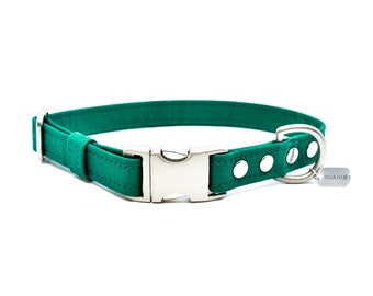 Emerald Cork Dog Collar with Quick Release Buckle