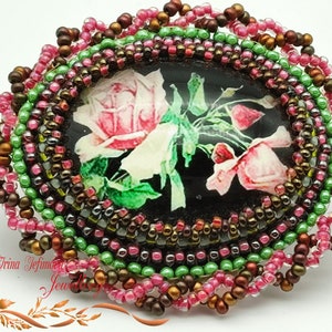 Beaded brooch-Embroidery brooch-Brooch for dress-Gift for women, mother- Gift for her.-Anniversary,Birthday, Christmas present.