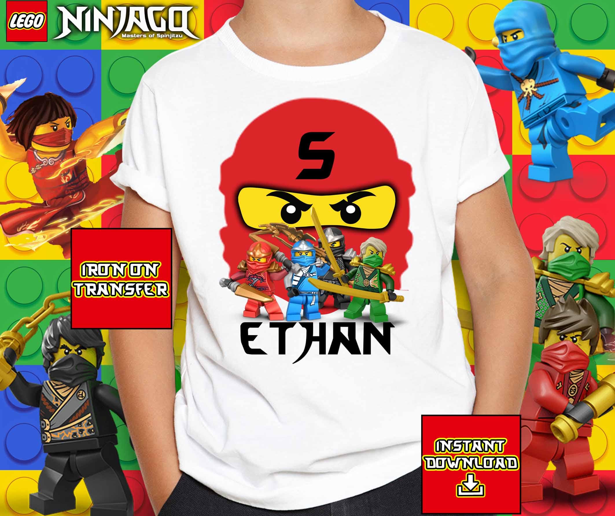 Topper Per Torta Ninjago Commestibile, Shuriken E Ragazzo, Personalizzabile Con Testo E Nome