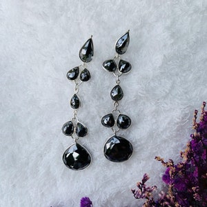 52CTW, Black Moissanite, dangle earrings, HandMade Earrings, Gift Earrings, Minimalist Earrings, Women Style Earrings, Moissanite Earring