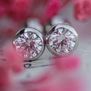 Moissanite Ohrringe Bolzen, Ohrstecker Gold Ohrringe, Moissanite Ohrringe Gold, Diamant Ohrringe, Damen Ohrringe, Mädchen Ohrringe, Ohrringe Silber