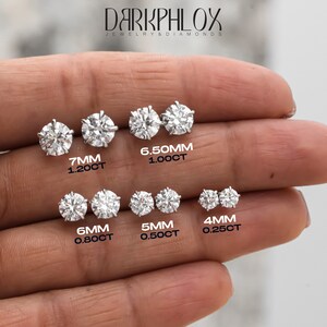 2 Karat Runde Moissanit Beschichtet Blume Ohrstecker 14K Weiß