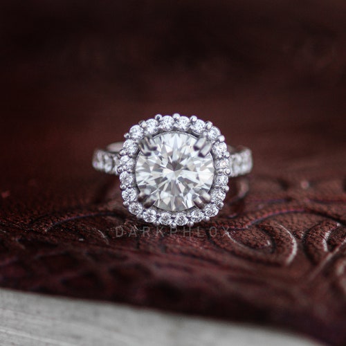 6.21 CTW| Round Cut Halo Moissanite Diamond Engagement Ring| Wedding And Bridal Ring Set |Big Diamond shops Ring| Anniversary Gift Ring