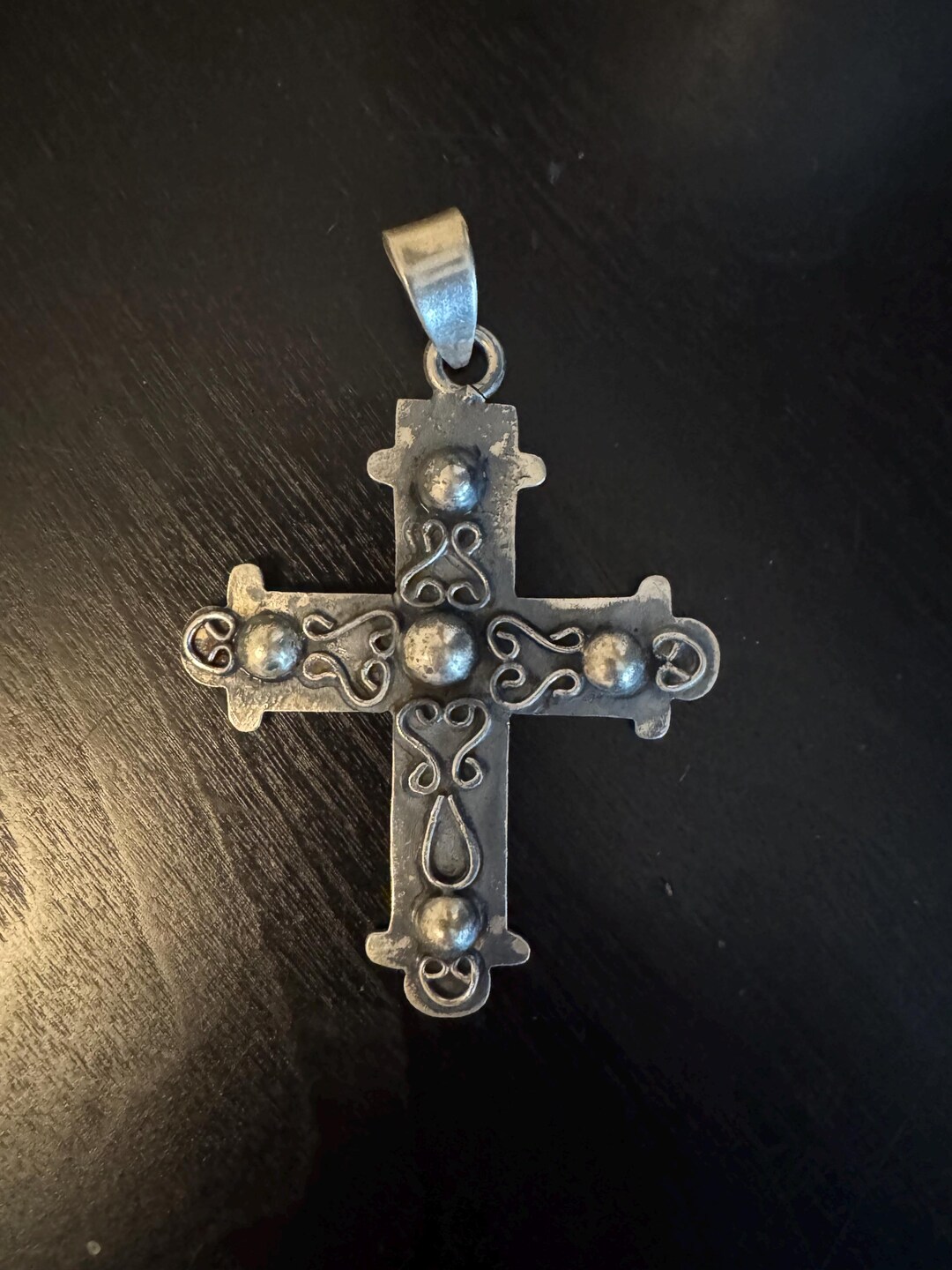 Mexican Taxco Sterling Silver Cross Pendant - Etsy