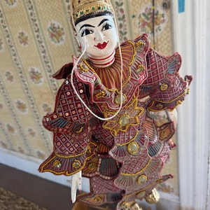 Vintage Burmese string marionette puppet