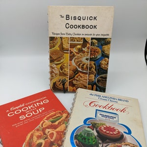 Vintage Corporate Brand Cookbooks (Three-pack):  Bisquick, Campbell&#39;s and Philly Cream Cheese