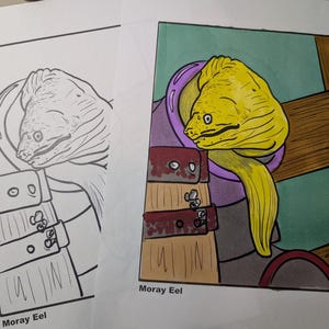 Moray Eel Printable Coloring Sheet