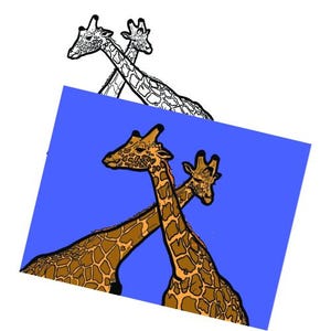Giraffe X-ing Printable Coloring Sheet
