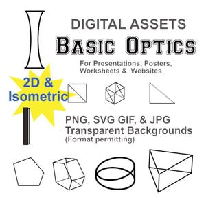 Basic Optics ClipArt - Lenses, Prisms and Mirrors