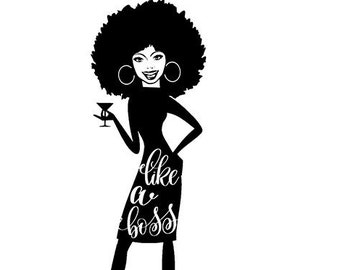 Download Afro drinking svg | Etsy