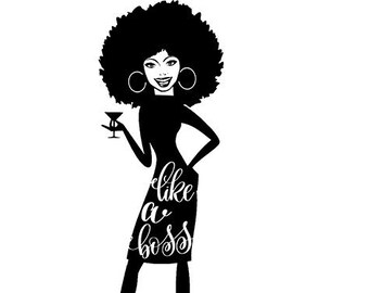 Download Afro drinking svg | Etsy