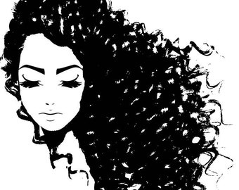 Download Afro Woman svg Princess Queen Afro Hair Beautiful African | Etsy