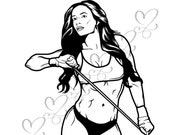 Strong Female Fitness Woman Exercising Healthy Lifestyle Sport Muscular Build Gym SVG .EPS .PNG Vector Clipart Digital Circuit Cut Cutting