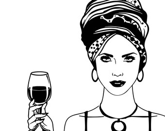 Download Afro drinking svg | Etsy