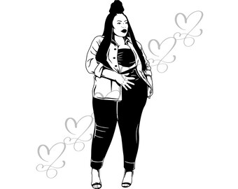Download Black Sexy Thick Woman SVG Diva Sassy Classy Lady Nubian ...
