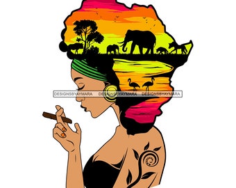 Download Smoking Silhouette Etsy