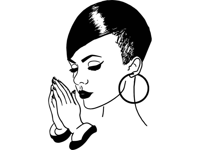 Download Black Women Praying Nubian Princess Queen Afro Hair African | Etsy