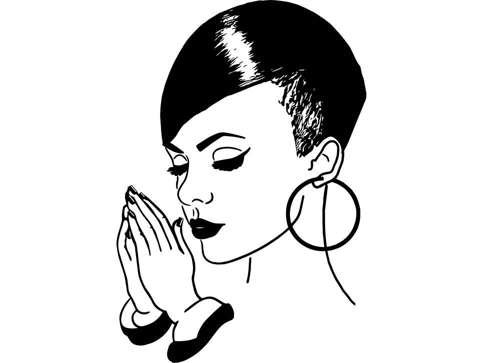 Download Black Women Praying Nubian Princess Queen Afro Hair ...
