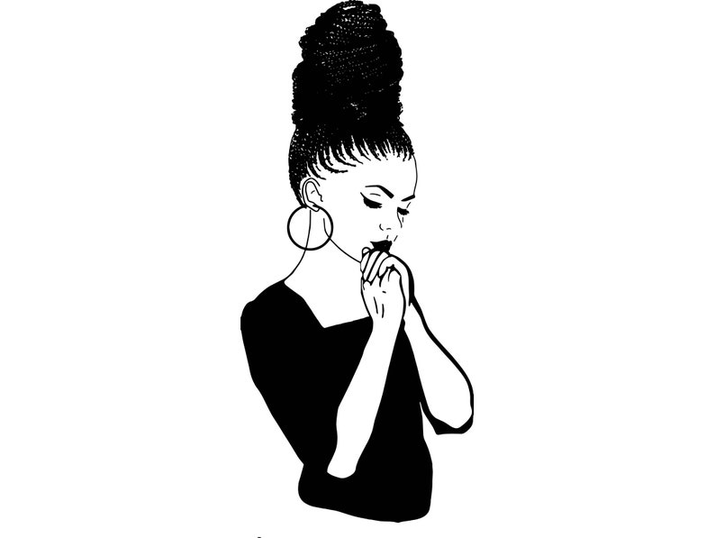 Download Black Women Praying Nubian Princess Queen Afro Hair ...