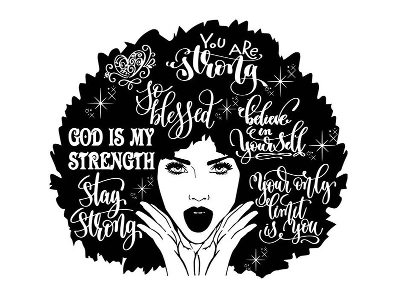 Download Afro Woman svg Nubian Queen Diva Afro Hair Beautiful ...