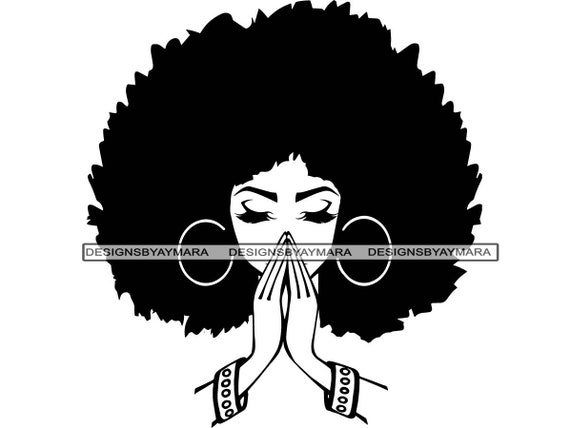 Download Black Woman Praying Nubian Princess Queen Afro Hair Beautiful Etsy