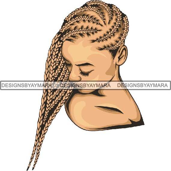 Black Woman Png Braids Locs Dreads Hairstyle Beauty Salon Nubian Melanin Queen Diva Female Jpg Png Vector Clipart Not For Cutting