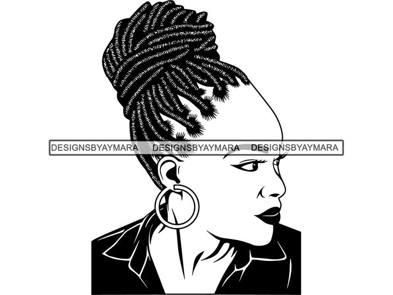 Download Black Woman SVG Braids Locs Dreads Hairstyle Beauty Salon ...