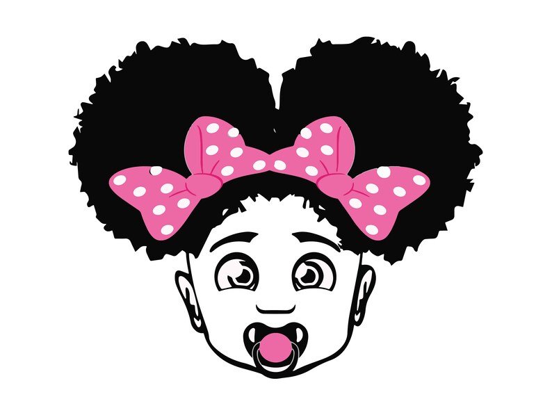 afro puff baby png
