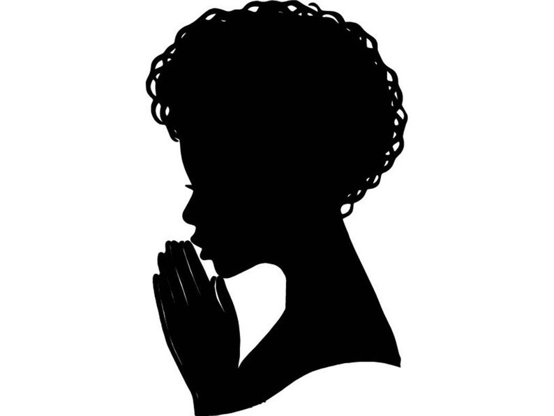 Download Black Queen Praying Woman Silhouette Afro Nubian Princess ...