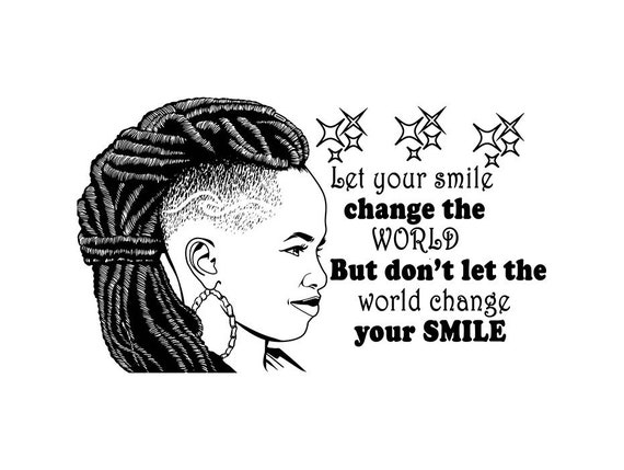 Pretty Woman Nubian Life Quotes Diva Queen Dreadlocks Hair African American Female Svg Eps Png Vector Clipart Digital Circuit Cut Cutting