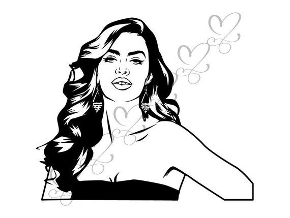 Pretty Woman Face Svg Classy Nubian Queen Natural Hair Salon Etsy