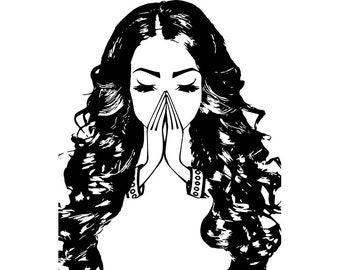 Download Black Women Praying Nubian Princess Queen Afro Hair Beautiful