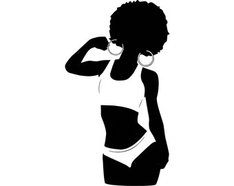 Download Strong woman clipart | Etsy