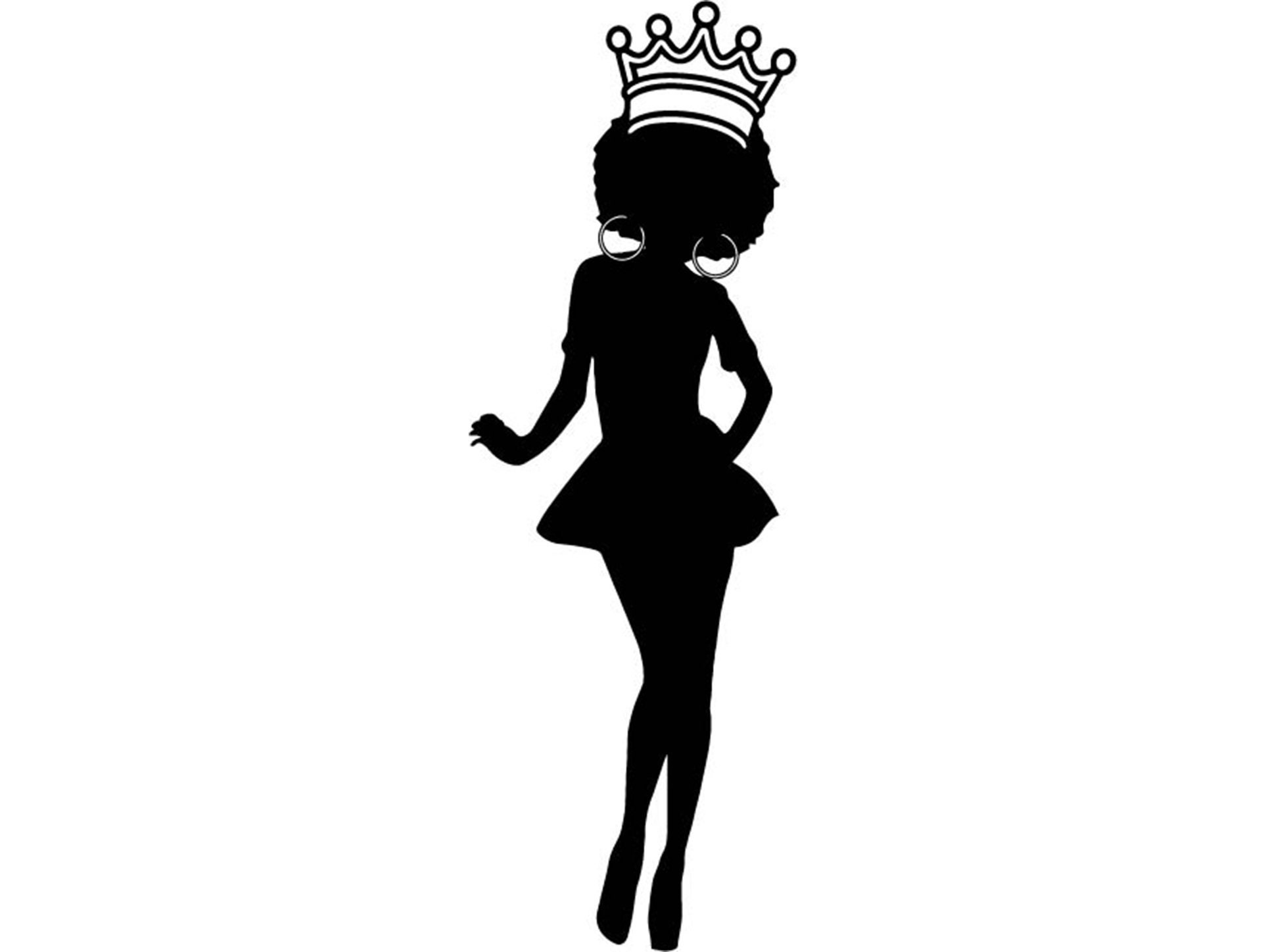 Download Black Queen Woman Silhouette Afro Nubian Princess Fashion ...