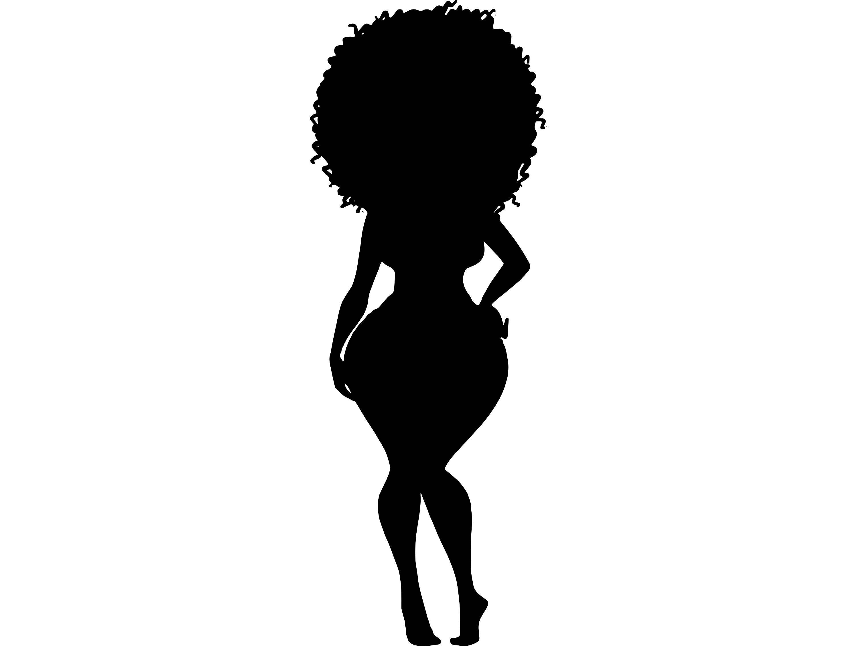 Download Queen Diva Silhouettes Woman Nubian Princess Afro Hair | Etsy