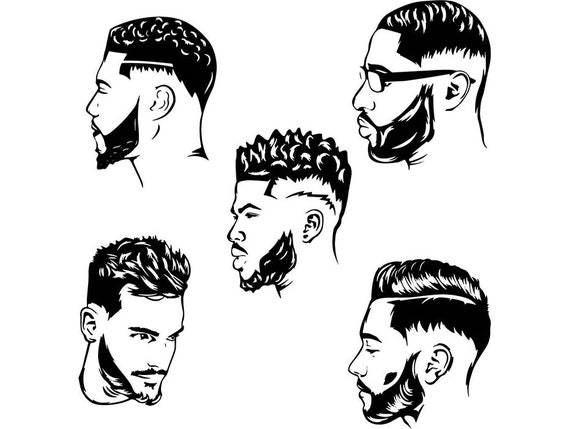 Bundle Of 5 Beard Man King Life Respect Quotes Boss Afro Hair Etsy