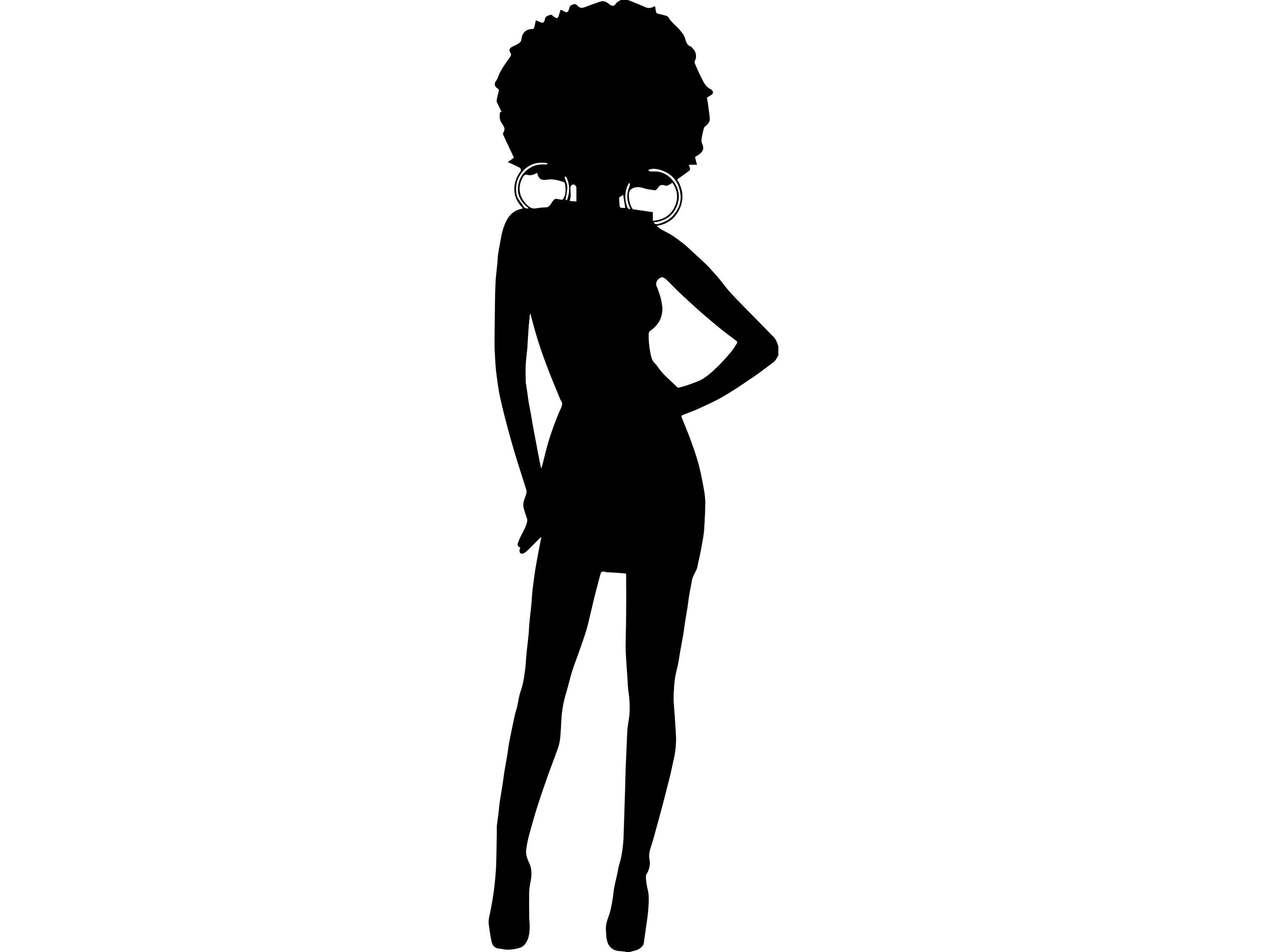 Download Afro WomanSilhouette Fashion Glamour Classy Lady Female ...