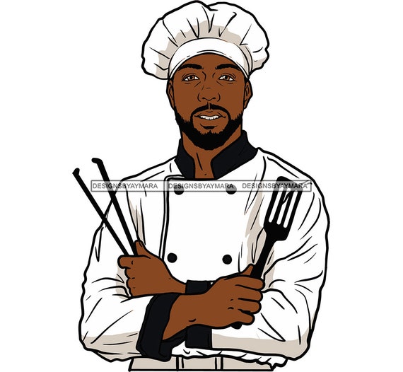 Afro Black Man Chef Kitchen Culinary Male Cooking Cook Cuisine | Etsy