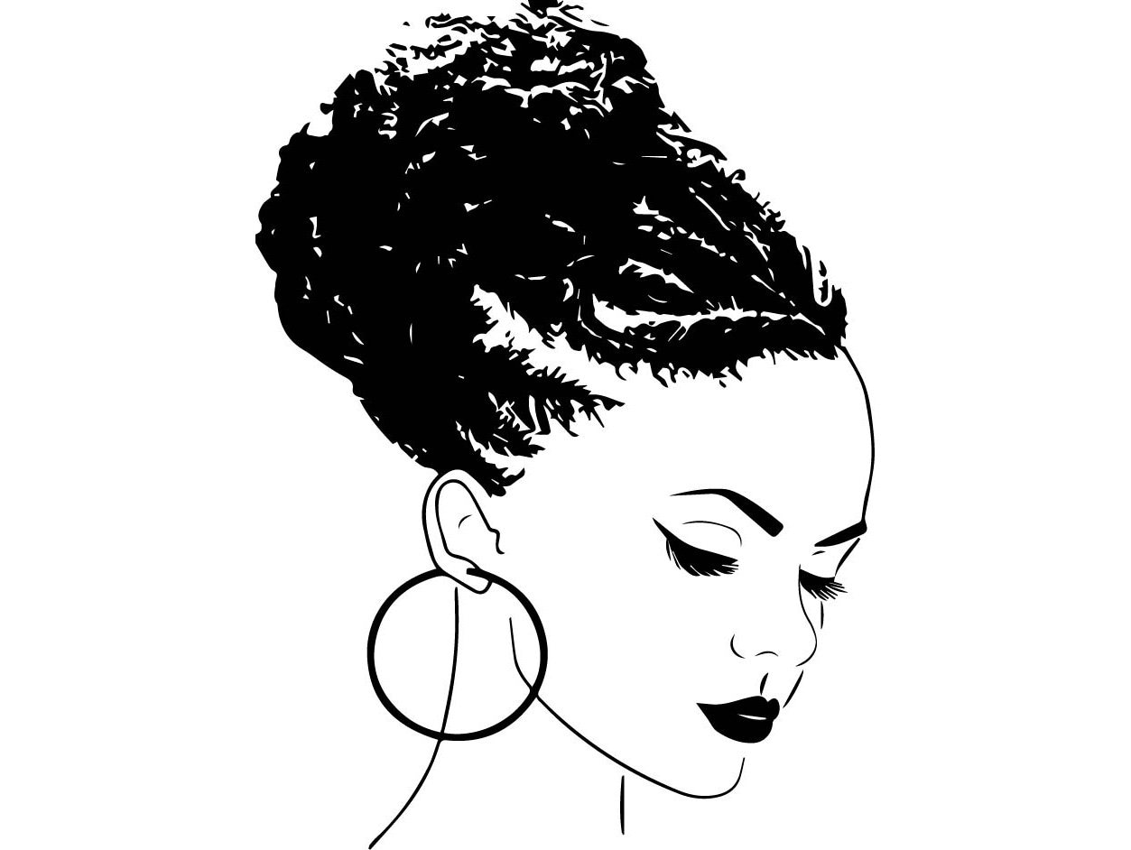 Download Afro Woman SVG Dreads Nubian Princess Queen Hair Beautiful ...