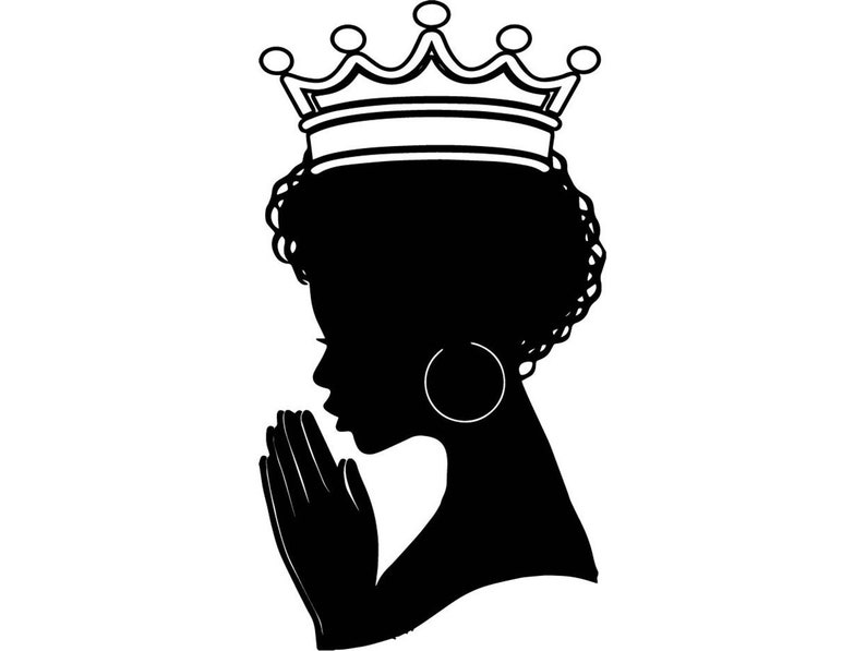 Download Black Queen Praying Woman Silhouette Afro Nubian Princess ...