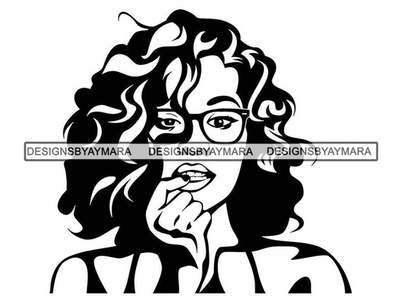 Download Afro Woman Svg Nubian Queen Diva Afro Hair Beautiful African Etsy