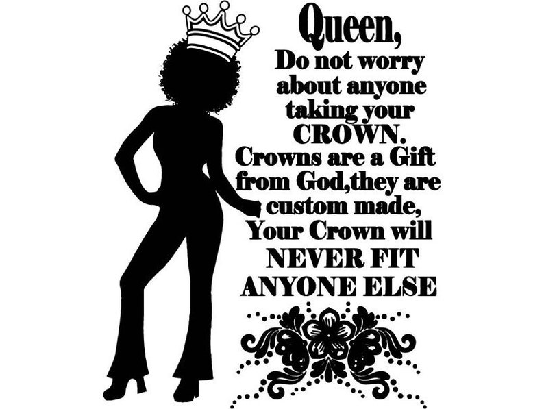 Afro Frauenpower Leben Zitate Nubische Prinzessin Königin Afro Haar Schöne Weibliche Ladysvg Eps Png Vektor Clipart Digitale Schaltung Schneiden