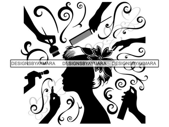Beauty Salon Hair Style Scissors Comb Hairdresser Work Tool Etsy