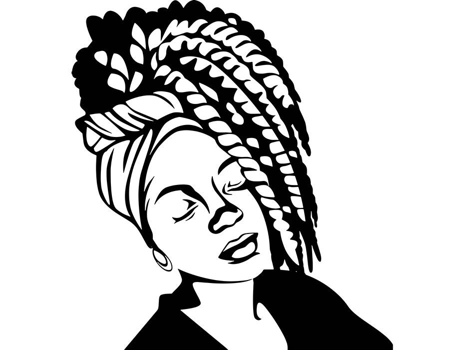 Download Afro Woman svg Princess Queen Braids Hair Beautiful African | Etsy