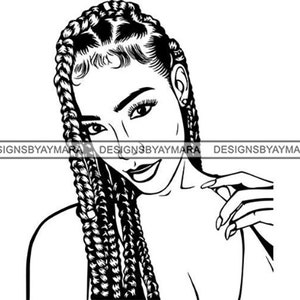 Afro Vrouw SVG Dreads Nubian Princess Queen Hair Beautiful Afrikaanse Vrouwelijke Dame SVG . Eps. PNGVectorClipart Digital Cricut Cut Cutting